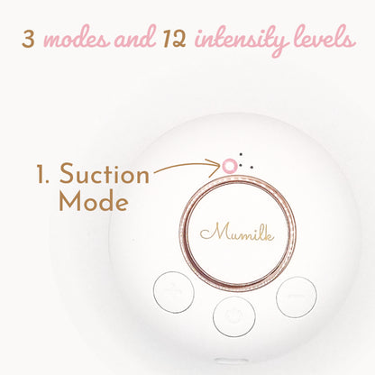 mumilk pro breast pump in suction mode